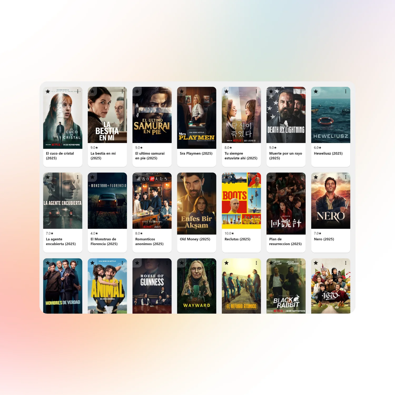 Lista de Series
